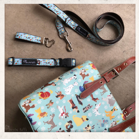 Disney Dogs Dooney Bourke Inspired Dog Collar Recycled Ruffs