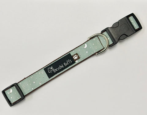 Sage Moons Ribbon Dog Collar