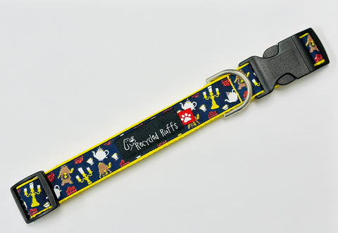 Disney Inspired Beauty & the Beast Confetti Ribbon Dog Collar