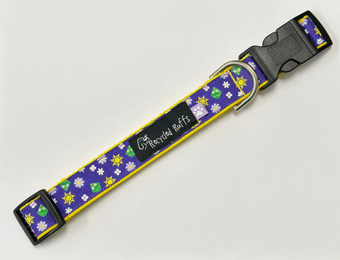 Disney Inspired Rapunzel Confetti Ribbon Dog Collar