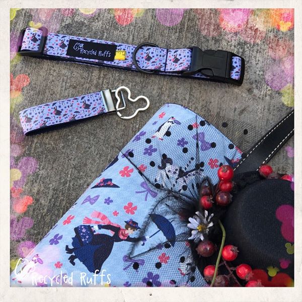 Disney Dooney Bourke Inspired Mary Poppins Key Fob Recycled Ruffs